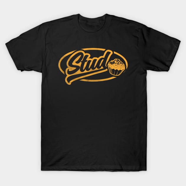 Stud Muffin Vintage Style T-Shirt by NineBlack